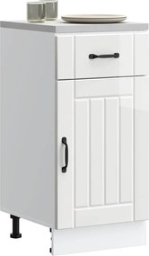 vidaXL ντουλάπι βάσης κουζίνας Lucca Λευκό Υψηλής στιλπνότητας