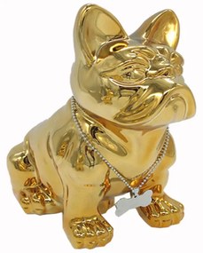 Διακοσμητικό Σκυλάκι Κεραμικό Χρυσό Art Et Lumiere 15,5x10,5x18,5εκ. 10502