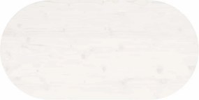 vidaXL Επιφάνεια Τραπεζιού Οβάλ Λευκή 110x55x2,5 εκ. Μασίφ Ξύλο Πεύκου