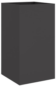 vidaXL Ζαρντινιέρα Μαύρη 42x38x75 εκ. από Χάλυβα