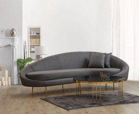 Τριθέσιος Καναπές Σκούρο Γκρι MESIRE 120x255x85