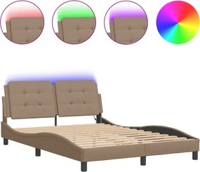 vidaXL Πλαίσιο Κρεβατιού με LED Χωρίς Στρώμα Zadar 120x200 εκ.