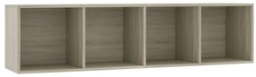 vidaXL Βιβλιοθήκη/Έπιπλο Τηλεόρασης Sonoma Δρυς 143 x 30 x 36 εκ.