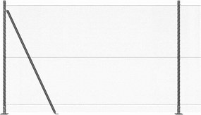 vidaXL Στύλος Περιφράξεων Γκρι 25 x 1,4 μ (πλέγμα 13 mm)