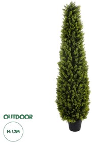 GloboStar® Artificial Garden CYPRESSUS SEMPERVIRENS 20394 Τεχνητό Διακοσμητικό Φυτό Μεσογειακό Κυπαρίσσι Υ120cm