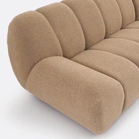 Γωνιακός καναπές δεξιός, με χοντρή υφή bouclette, Nuria