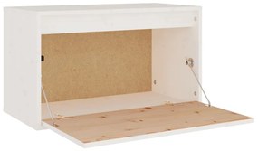 vidaXL Ντουλάπια Τοίχου 2 τεμ. Λευκά 60x30x35 εκ από Μασίφ Ξύλο Πεύκου