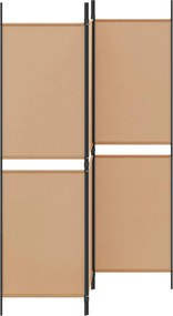 vidaXL 3-Panel Room Divider Μπεζ 150 x 180 cm Ύφασμα