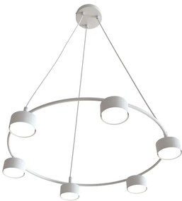 Κρεμαστό Φωτιστικό Οροφής 6xGX53 Φ64cm Starlit Emibig -1373/6-Λευκό 1373/6