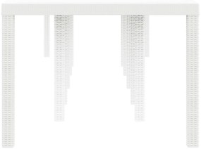 vidaXL Τραπέζι Κήπου Λευκό 350x100x73 εκ. Πολυ Ράττα