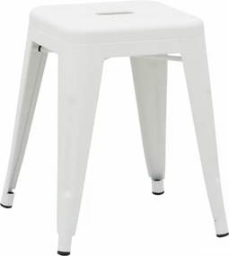 Σκαμπό Utopia pakoworld μέταλλο σε λευκή ματ απόχρωση 30x30x45εκ