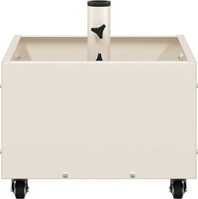 vidaXL Βάση ομπρέλας Λευκό 45 x 45 x 45 cm Ατσάλι