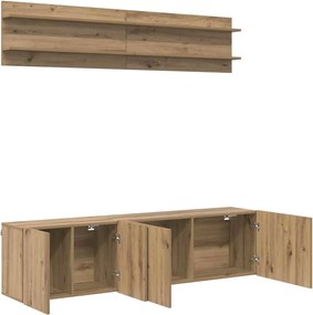 vidaXL Μονάδες TV Επιτοίχιο 6 pcs artisan δρυς Επεξεργασμένο ξύλο