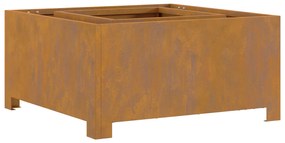 vidaXL Φωτιά Πίθα Στρα square 60x60x30 εκ Α weathering ατσάλι