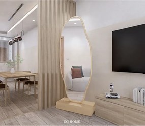 Stewehome Ασύμμετρος καθρέφτης με μαύρο MDF πλαίσιο