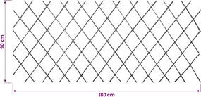 vidaXL Καφασωτό Φράχτης 5 τεμ. 180 x 90 εκ. από Ιτιά