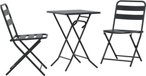 vidaXL Σετ Μπιστρό Κήπου 3 pcs Ανθρακί Ατσάλι