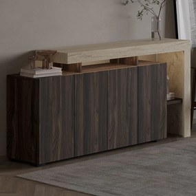 Κονσόλα Τραβερτίνη / Καρυδί CEEFLIL 170x35x80