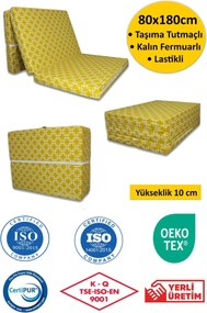 Πτυσσόμενο στρώμα αφρού για μονό κρεβάτι 180x80x10 cm