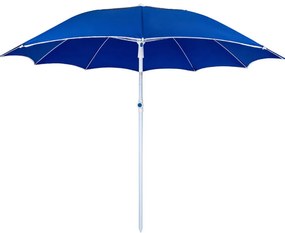 Ομπρέλα παραλίας MUHLER 2117 1008638, Ø190 cm, 210 cm ύψος, 10 νευρώσεις, UV προστασία UPF 50+, Μπλε