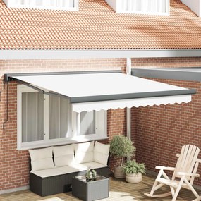 vidaXL Αναδιπλούμενη τέντα Λευκό 300 x 250 x 165 εκ.
