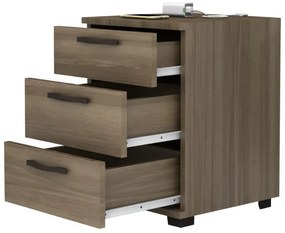 Κομοδίνο - Συρταριέρα γραφείου Roco Megapap χρώμα καρυδί 40x39x57εκ.