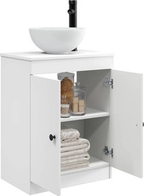 vidaXL Καθρέφτης μπάνιου με νιπτήρα Λευκό 54 x 35 x 83 εκ