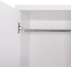 ΝΤΟΥΛΑΠΑ 2ΦΥΛΛΗ BAILEY ΜΕ ΤΡΙΑ ΡΑΦΙΑ HM337.05 ΜΕΛΑΜΙΝΗ ΛΕΥΚΗ 60Χ43Χ181Υεκ.
