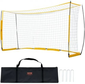 VEVOR 12x6 ft Portable Soccer Goal Kids Soccer Net Carry Bag Backyard Training