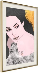 Αφίσα - Love Tattoo - 20x30 - Χρυσό - Με πασπαρτού