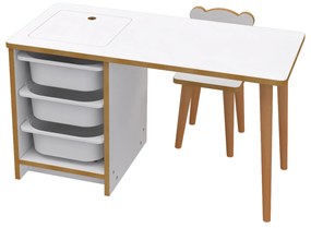 ΣΕΤ ΠΑΙΔΙΚΟΥ ΓΡΑΦΕΙΟΥ STAK HM18222.01 ΜΕΛΑΜΙΝΗ ΣΕ ΛΕΥΚΟ-ΦΥΣΙΚΟ 90x42x50Υεκ.