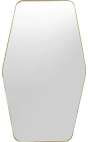 Καθρέφτης Με Εξαγωνικό Πλαίσιο Ορείχαλκου 94x64 εκ. 64x3x94.5εκ - Χρυσό