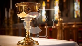 Intra Συλλεκτικό Ξύλινο Παζλ Plywood  4mm - Χρυσό Δισκοπότηρο στο τραπέζι με βιτρό Σε Ξύλινο Κουτί - Διαστάσεις Puzzle: 10x10 cm – 25 κομμάτια