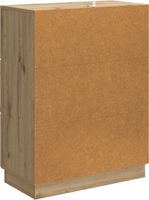 vidaXL Πλαϊνό γραφείο με συρτάρι Artisan Δρυς 66 x 34,5 x 87 εκ.