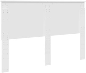 vidaXL Κεφαλάρι με κεφαλάρι Λευκό 150 cm Επεξεργασμένο ξύλο