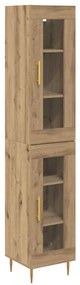 vidaXL Highboard 2 pcs Artisan Oak Γυαλί