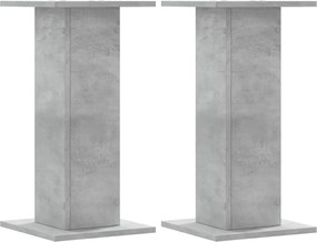 vidaXL Βάσεις Ηχείων 2 Τεμ. Γκρι Σκυρ. 30x30x60 εκ. Επεξ. Ξύλο