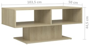 vidaXL Τραπεζάκι Σαλονιού Sonoma Δρυς 103,5x50x44,5 εκ. Επεξ. Ξύλο