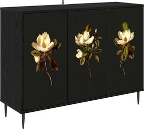 vidaXL Πλαϊνό γραφείο BREMEN Μαύρη Δρυς 102 x 33 x 76 εκ.