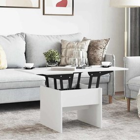 vidaXL Τραπεζάκι σαλονιού Λευκό 55 x 54,5 x 45 εκ Επεξεργασμένο ξύλο