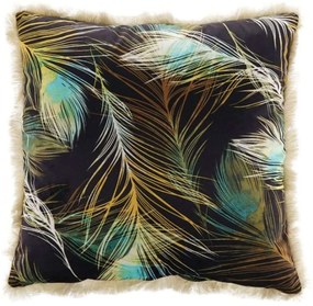 Μαξιλάρι Διακοσμητικό (Με Γέμιση) Feathers 020456 Multi 45X45 Velvet