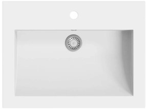 vidaXL Νιπτήρας Λευκός 600 x 450 x 120 χιλ. Γρανιτένιος