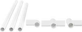 vidaXL Σωλήνας PVC 2 pcs Λευκό 12,2 x 1,8 x 500 mm PP και PE