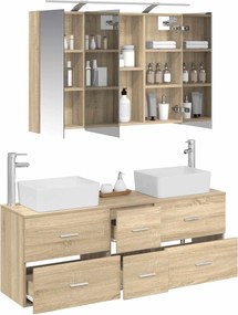 vidaXL Σετ Επίπλων Μπάνιου 4 pcs Sonoma Δρυς