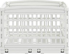 vidaXL Αλάνα Σκύλου 4 Πάνελ 177,5 x 154,5 x 112 εκ Πλαστικό Λευκό