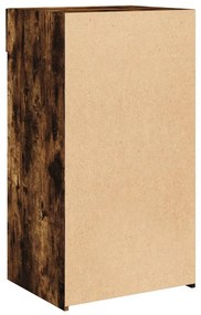 Συρταριέρα Καπνιστή Δρυς 50x42,5x93 εκ. από Επεξεργ. Ξύλο - Καφέ