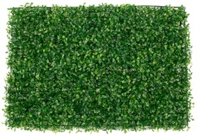 GloboStar® 78417 Artificial - Συνθετικό Τεχνητό Διακοσμητικό Πάνελ Φυλλωσιάς - Κάθετος Κήπος Μικρόφυλλο Πυξάρι Πράσινο Μ60 x Υ40 x Π4cm