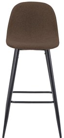 Σκαμπό μπαρ μεσαίου ύψους Bella καφέ ύφασμα-πόδι μαύρο μέταλλο 41x47x93εκ 4αδα 41x47x93 εκ.