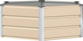 vidaXL Γλάστρα Ελεφαντόδοντο 129 x 129 x 45 cm Ατσάλι