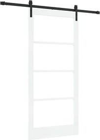 vidaXL Συρόμενη Πόρτα ORKDAL Λευκό και Μαύρο 93 x 202 cm